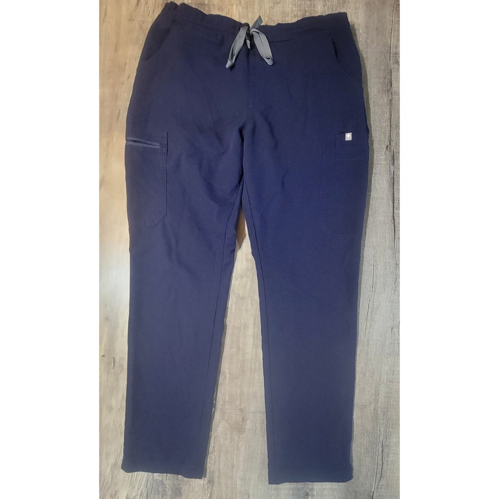 Figs Technical Collection Navy Blue Scrub Pant Men Medium TW2000R Cargo Straight